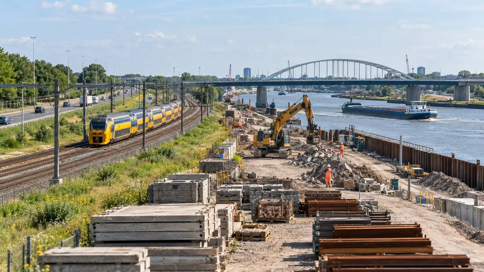 Circulaire infrastructuur toegepast bij wegen, spoor en waterwerken in Nederland