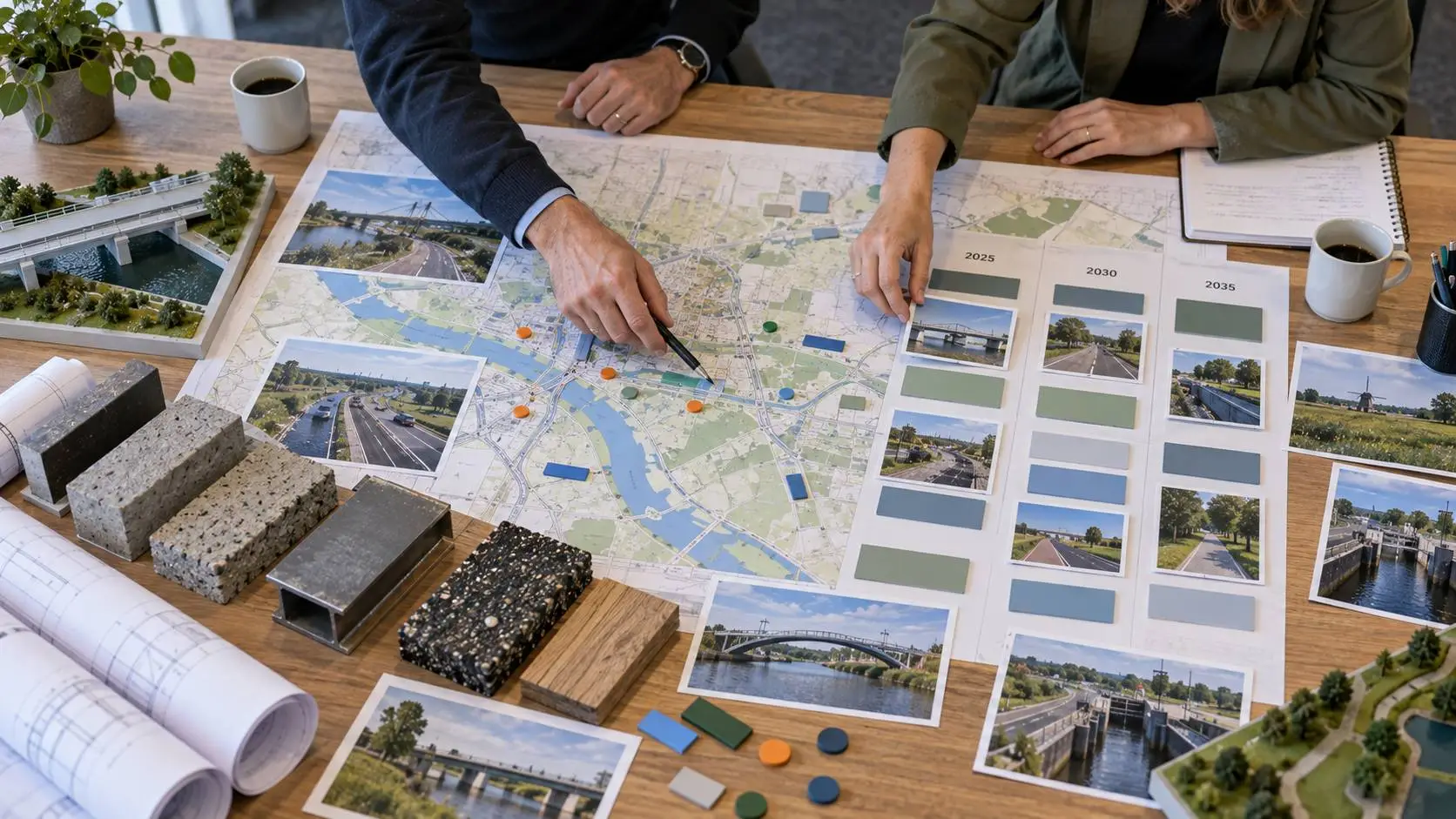 Duurzame infrastructuur roadmap uitgevoerd via gecombineerde vernieuwing van straat, water, groen en verlichting