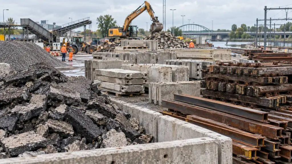 Circulaire infrastructuur met hergebruik van asfalt, beton en stalen onderdelen